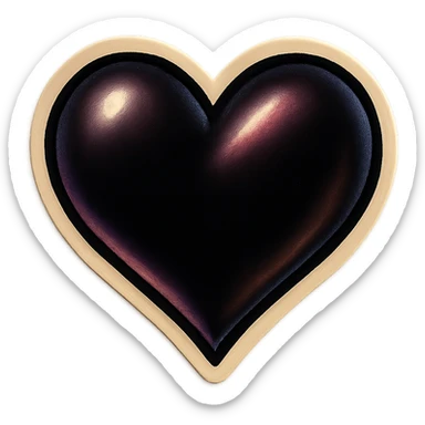 retro sticker style black heart, fun and vibrant sticker