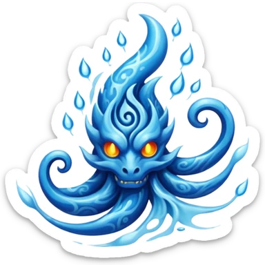 water elemental tattoo sticker