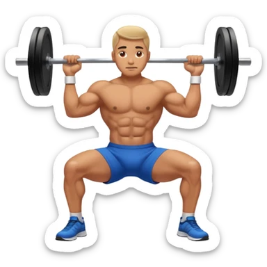 guy working out glutes sticker