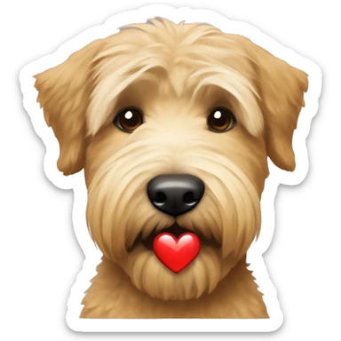 Wheaton terrier with a heart  sticker