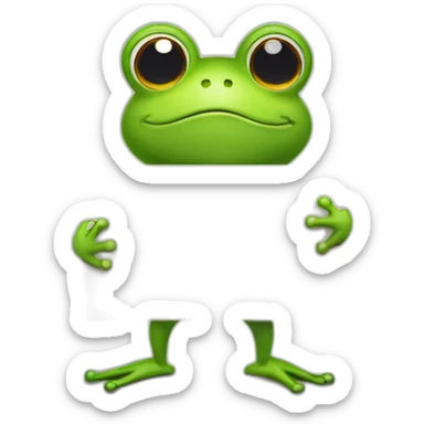 Cute frog holding a sign with like sticker