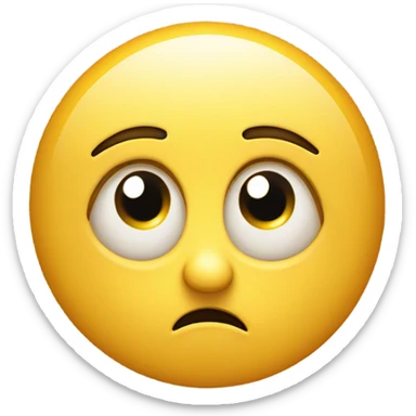 Yellow round crying emoji  sticker