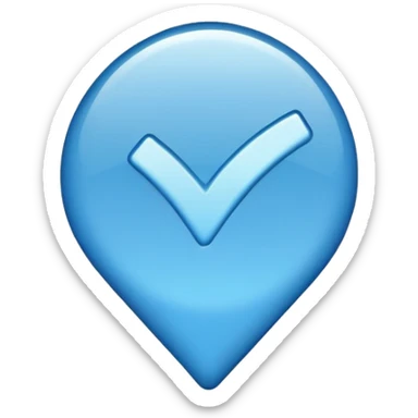 Blue tick mark sticker