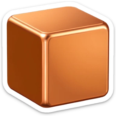 bouillon cube, copper-gold, realistic, grainy texture, 3D, isometric, transparent background, no packaging, no text sticker