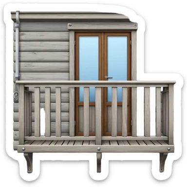 Wooden balcony sticker