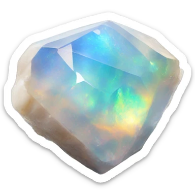 Opal natural crystal sticker