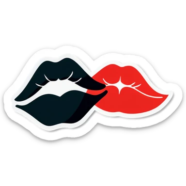 Lip imprints  sticker