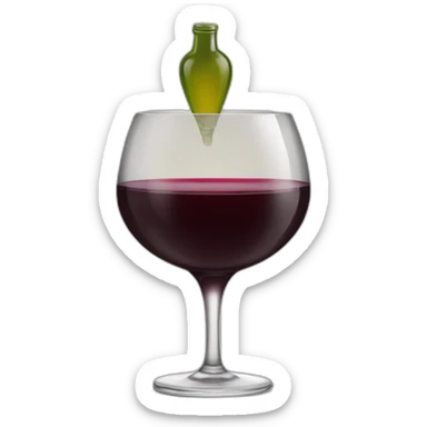 Batman con una copa con vino sticker