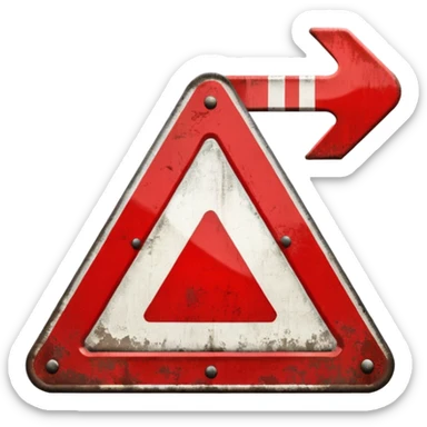 traffic sign turn sticker