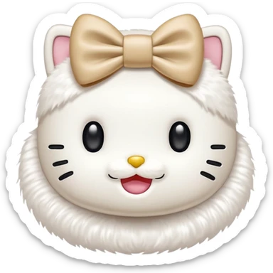 Hello kitty Beige bow sticker