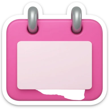 pink calendar sticker