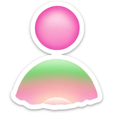 Pink and green sunrise  sticker