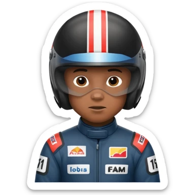 f1 driver black bear sticker