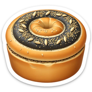 make an emoji of poppy seed roll sticker