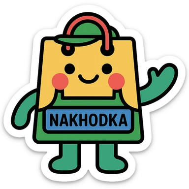 The mascot should be dressed in green clothing typical for grocery store employees sticker