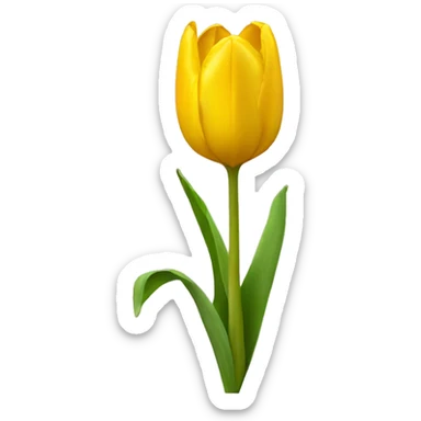 Yellow tulip  sticker