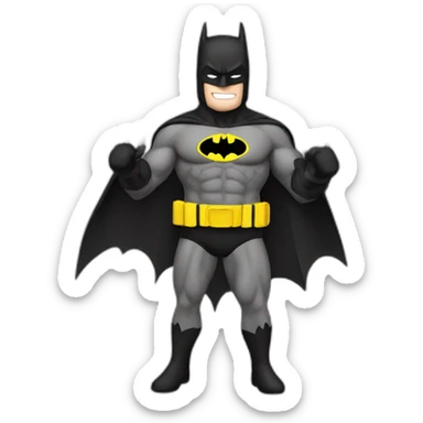 batman doing exercise with a TRX sticker