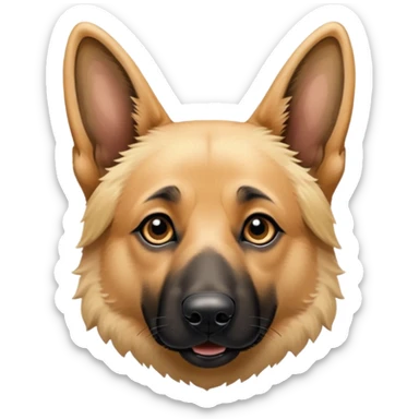 blonde german shepherd with black nose and ears  sticker