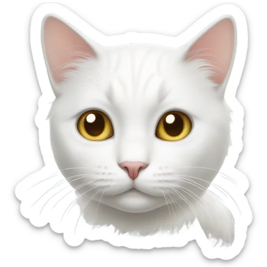 white cat sticker