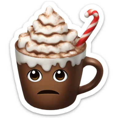 Christmas hot chocolate sticker