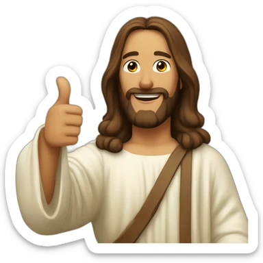 jesus thumbs up sticker