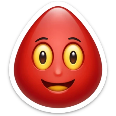 Emoji de una piedra rubí rojo sticker