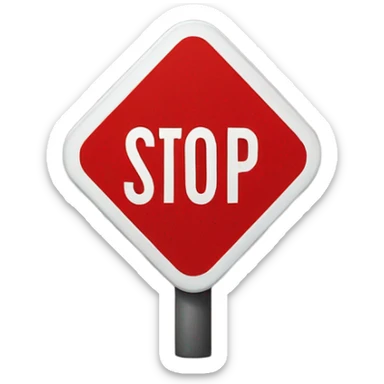 Stop sign sticker