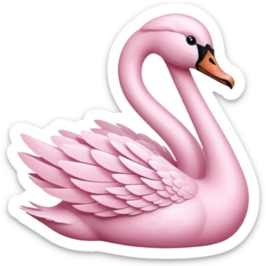 Pastel Pink Swan sticker