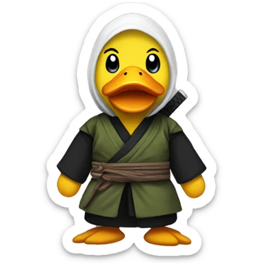 a ninja duck sticker