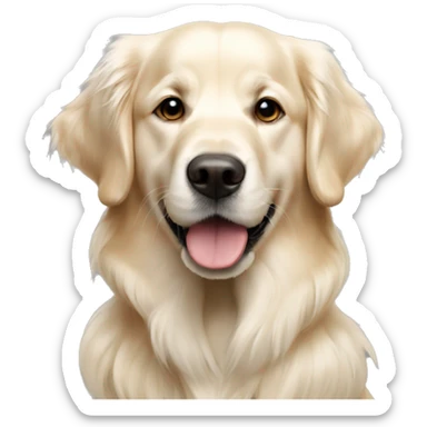 english cream golden retriever male sticker
