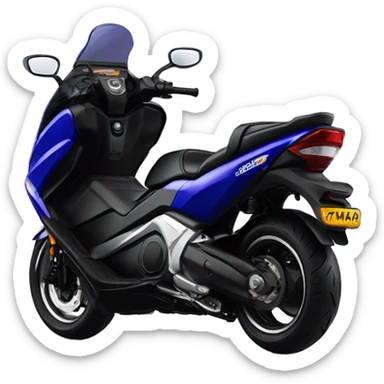 yamaha tmax 2012 rode by Aladdin Disney Character  sticker