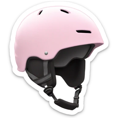 Soft pink ski helmet sticker