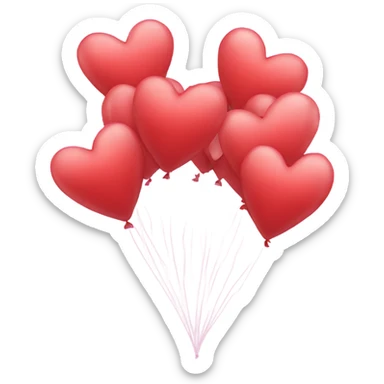 A bunch of heart Balloons sticker