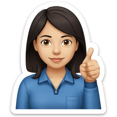 april ludgate trans femme indian slightly darker skin thumbs up sticker