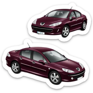 Peugeot 407 couleur bordeaux sticker