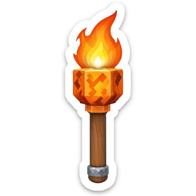 Minecraft torch sticker