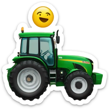tracteur avec le texte "mdr" sticker