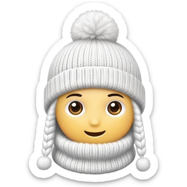 white winter beanie no person sticker