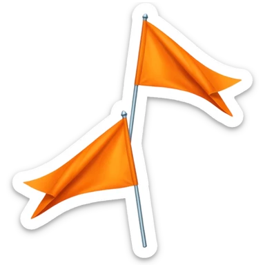 Double triangular orenge Flag sticker