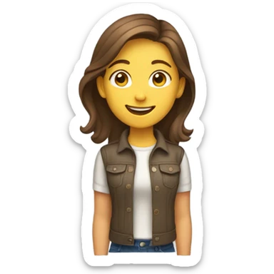 girl with brown hair outdoors sticker