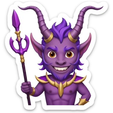 Diablito morado sticker