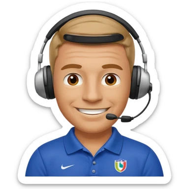 a football coach sticker