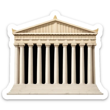 An emoji of the ancient Greek Parthenon temple. It is depicted as a classical building with rows of Doric columns and a triangular pediment.

 sticker