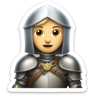 Joan of arc with sword sticker