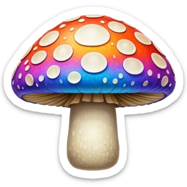 60s mushroom  sticker