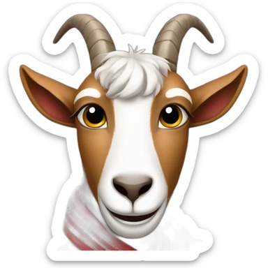 goat wearing red Keffiyeh sticker
