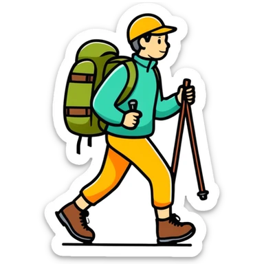 Hiker sticker