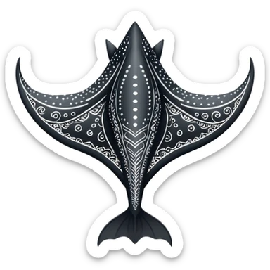 i want a stingray but in a maōri style sticker