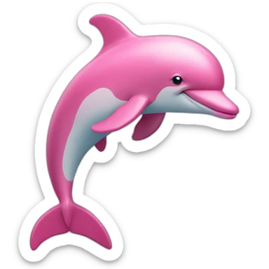 pink dolphin sticker