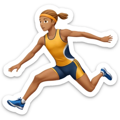 long jump sticker